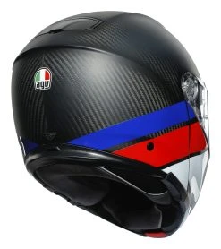 AGV Helmets AGV Sportmodular Carbon Layer Helmet -NEXX shop agv sportmodular carbon layer helmet matte carbon red blue 2