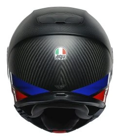 AGV Helmets AGV Sportmodular Carbon Layer Helmet -NEXX shop agv sportmodular carbon layer helmet matte carbon red blue 3