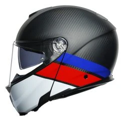 AGV Helmets AGV Sportmodular Carbon Layer Helmet -NEXX shop agv sportmodular carbon layer helmet matte carbon red blue 4