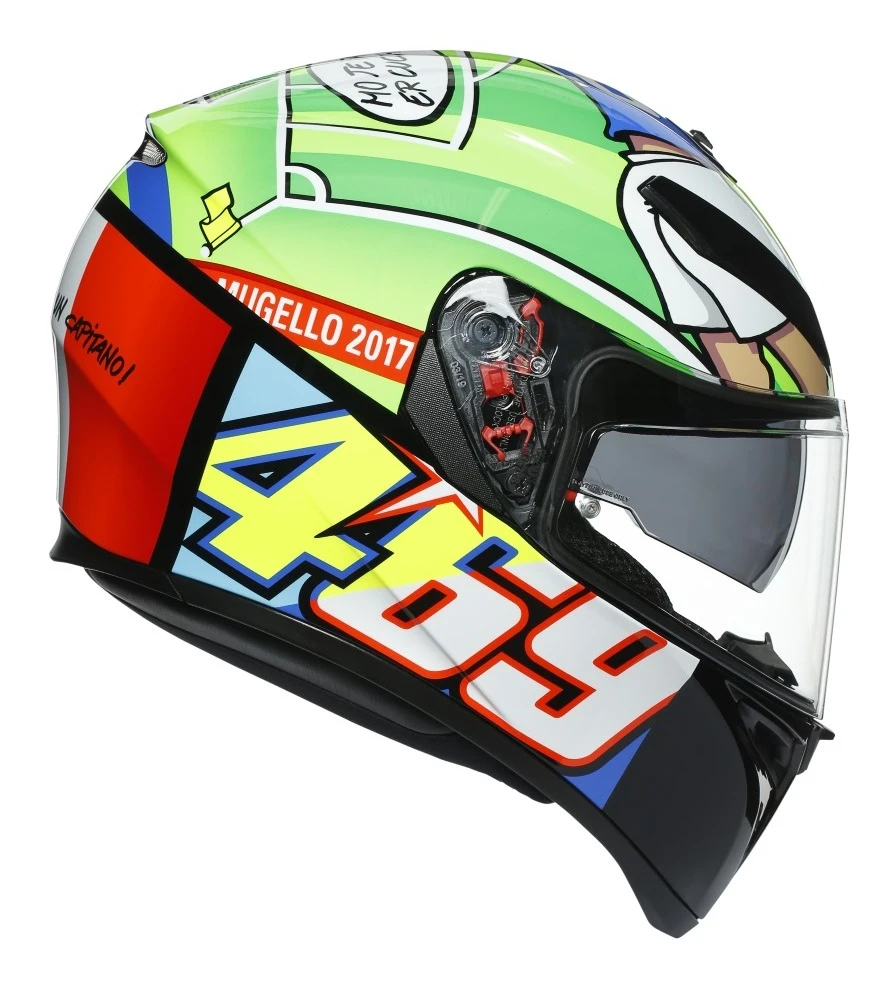 AGV Helmets AGV K3 SV Mugello 2017 Helmet Black/Green/Blue / ML [Blemished - Very Good] - Image 2