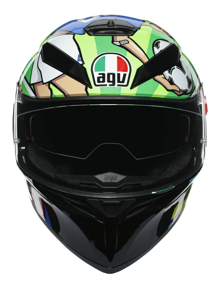 AGV Helmets AGV K3 SV Mugello 2017 Helmet Black/Green/Blue / ML [Blemished - Very Good] - Image 3