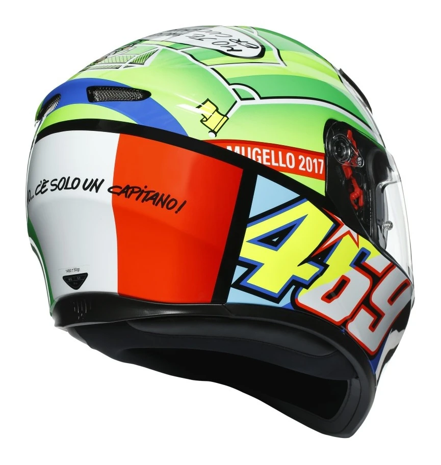 AGV Helmets AGV K3 SV Mugello 2017 Helmet Black/Green/Blue / ML [Blemished - Very Good] - Image 4