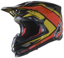 Alpinestars Supertech M10 Carbon Meta 2 Helmet -NEXX shop alpinestars supertech m10 meta2 helmet black yellow orange