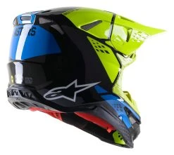 Alpinestars Supertech M8 Factory Helmet -NEXX shop alpinestars supertech m8 factory helmet black yellow fluo blue 1