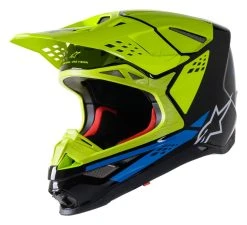 Alpinestars Supertech M8 Factory Helmet -NEXX shop alpinestars supertech m8 factory helmet black yellow fluo blue