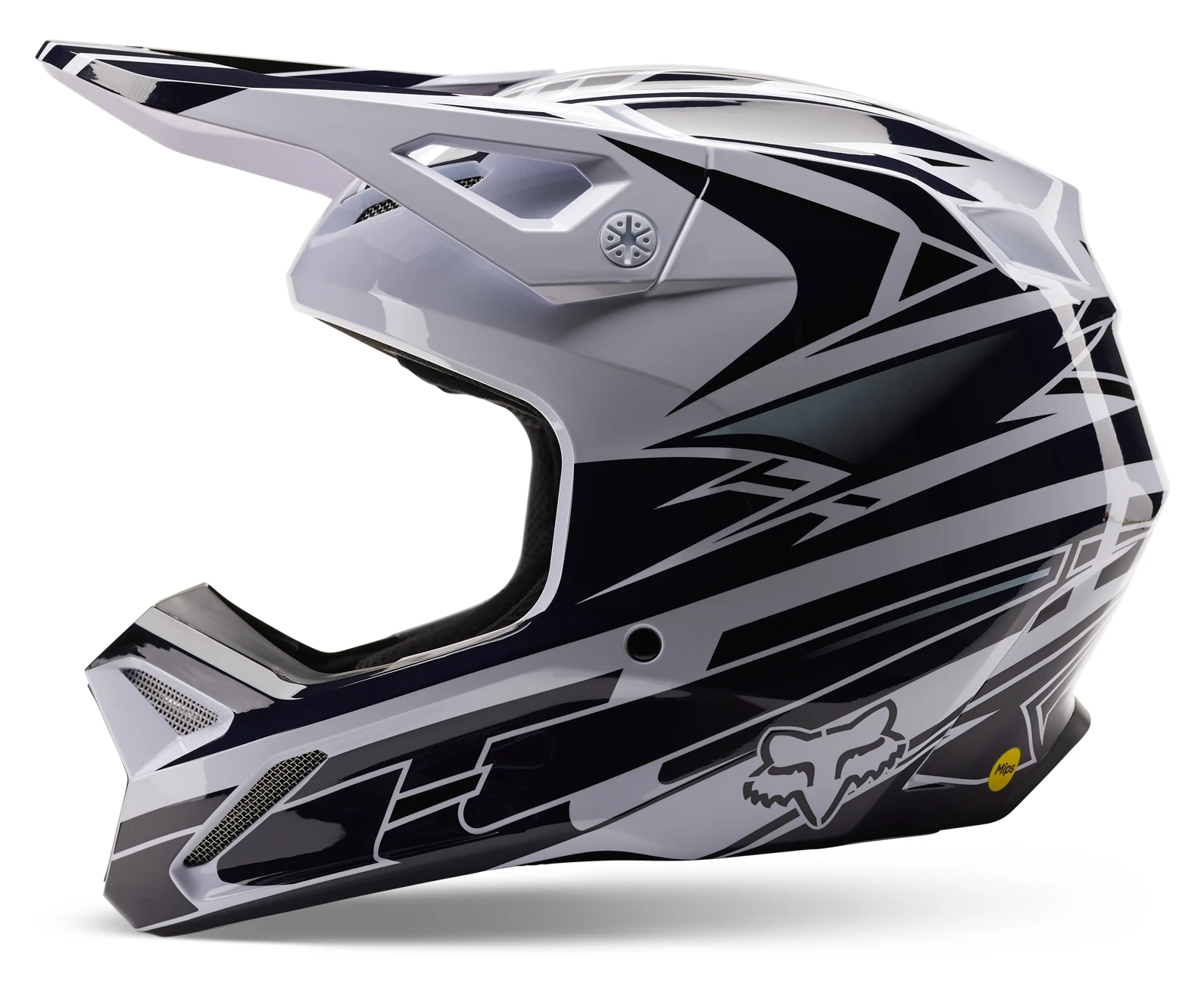 Fox Racing V1 Goat Strafer Helmet Navy Blue / LG [Open Box] - Image 11