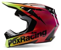 Fox Racing Youth V1 Statk Helmet -NEXX shop fox racing v1 statk helmet pink orange hi viz yellow 7
