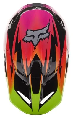 Fox Racing Youth V1 Statk Helmet -NEXX shop fox racing v1 statk helmet pink orange hi viz yellow 9