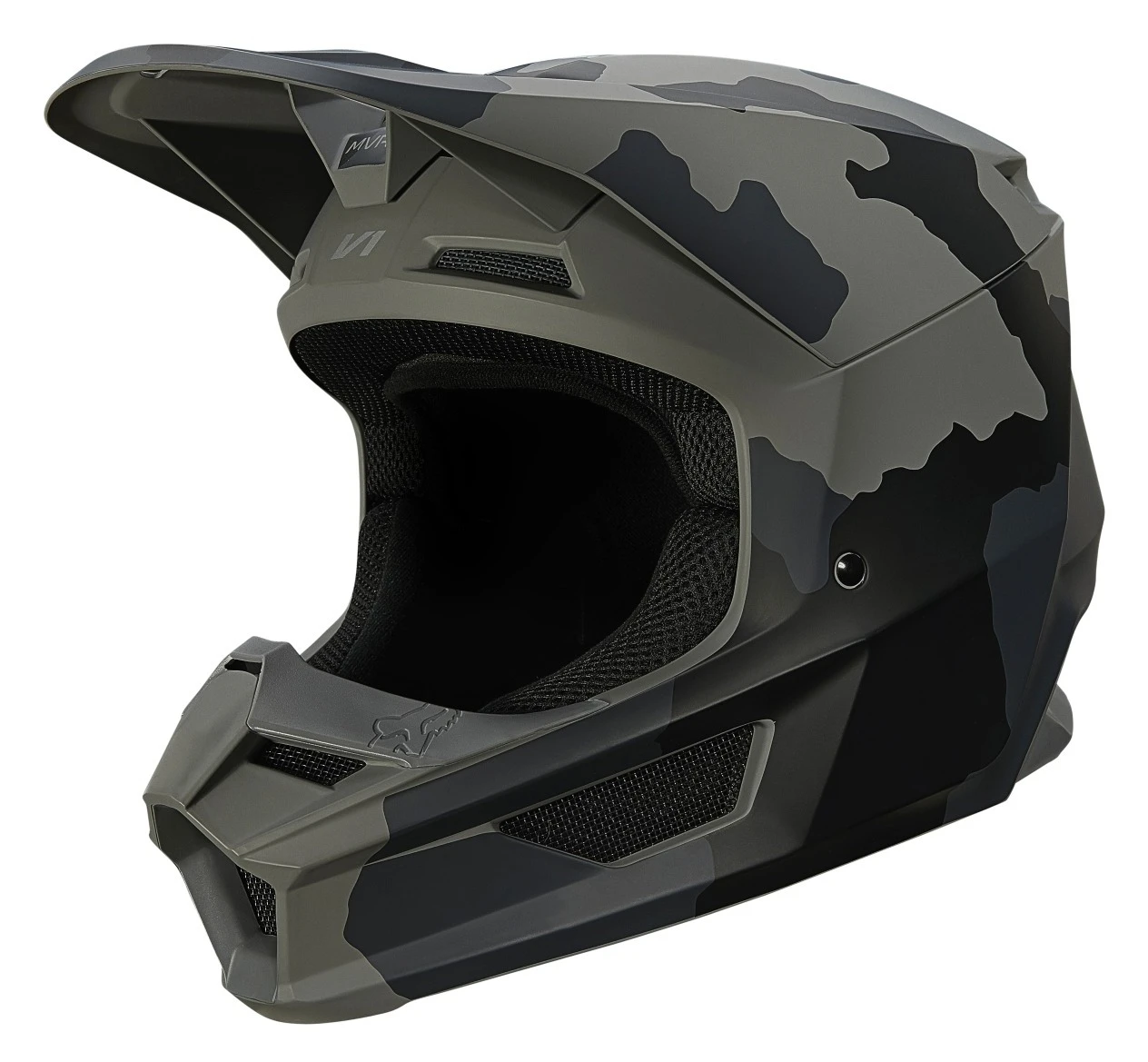 Fox Racing Youth V1 Trev Helmet Black/Grey / Youth MD [Open Box]