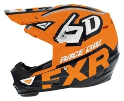 FXR 6D Youth ATR-2 Helmet -NEXX shop fxr6 datr2 youth helmet orange black silver 1