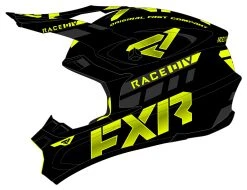 FXR Blade Race Div Helmet -NEXX shop fxr blade race div helmet black hi viz 1