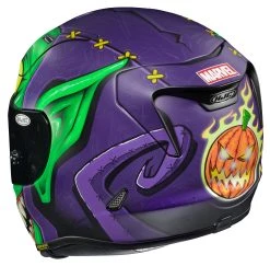 HJC Helmets HJC RPHA 11 Pro Green Goblin Helmet -NEXX shop hjcrpha11 pro green goblin helmet green purple 3