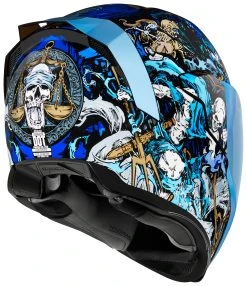 Icon Airflite 4 Horsemen Helmet -NEXX shop icon airflite4 horsemen helmet blue white gold 2
