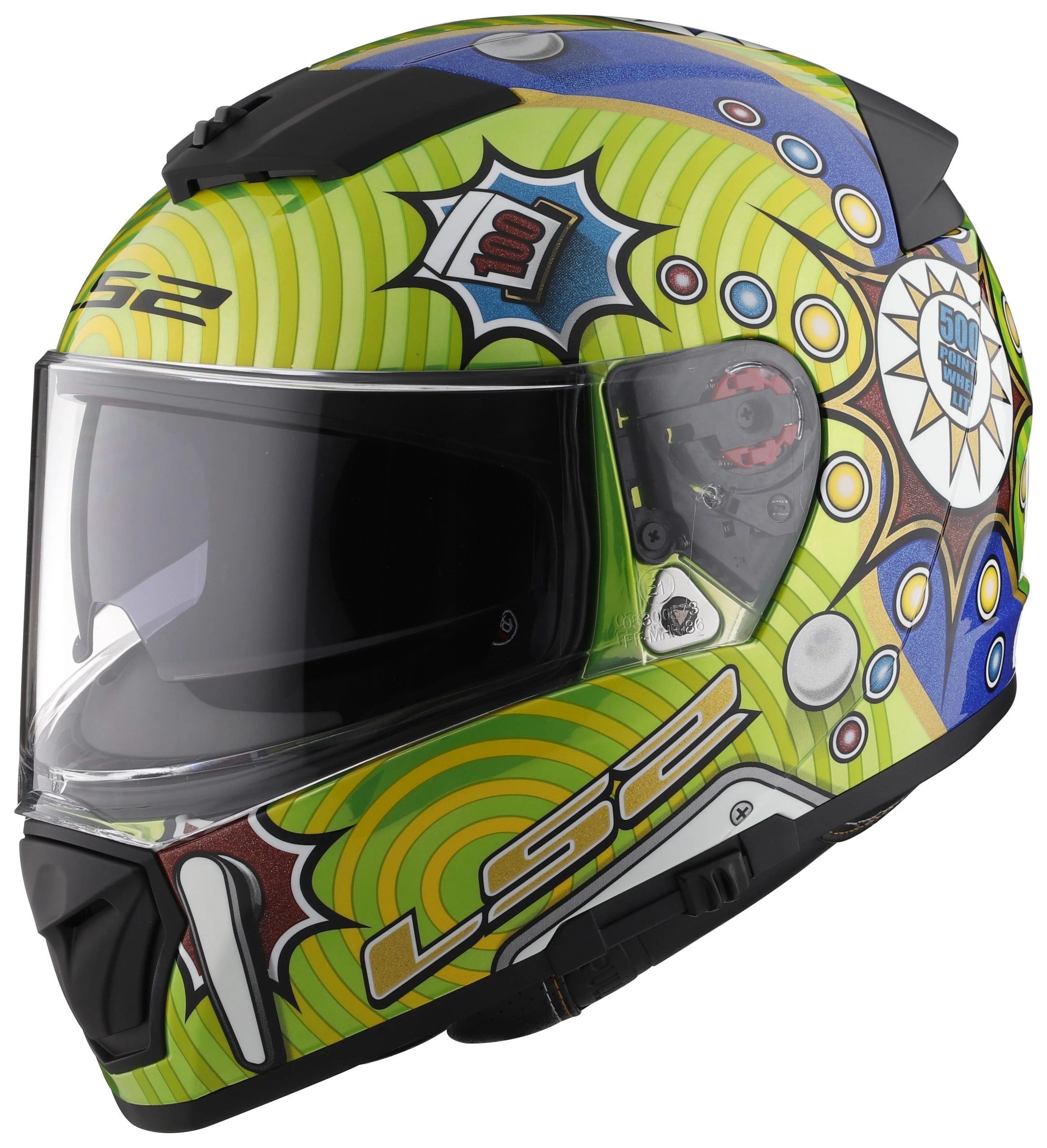 LS2 Helmets LS2 Breaker Pinball Glow In The Dark Helmet 1 LS2 Helmets LS2 Breaker Pinball Glow In The Dark Helmet