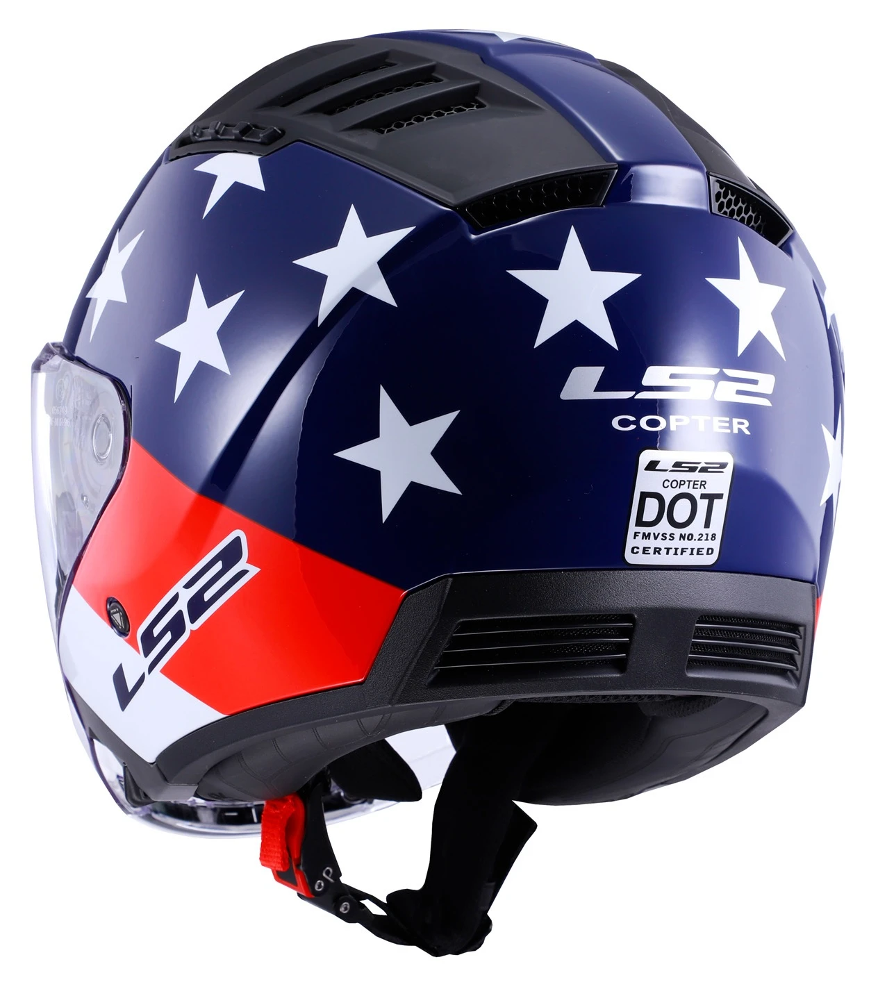 LS2 Helmets LS2 Copter American Helmet 3 LS2 Helmets LS2 Copter American Helmet - Image 3
