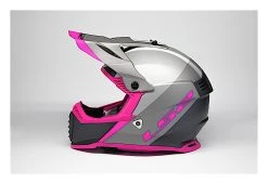 LS2 Helmets LS2 Youth Gate Launch Helmet -NEXX shop ls2 helmets launch gate silver grey pink