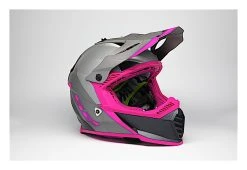 LS2 Helmets LS2 Youth Gate Launch Helmet -NEXX shop ls2 helmets launch gate silver grey pink 3