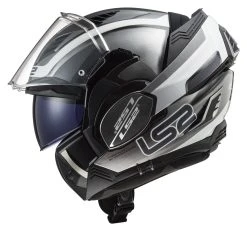 LS2 Helmets LS2 Valiant II Orbit Helmet -NEXX shop ls2 helmets valiant ii orbit modular motorcycle helmet w sunshield jeans grey silver white 4