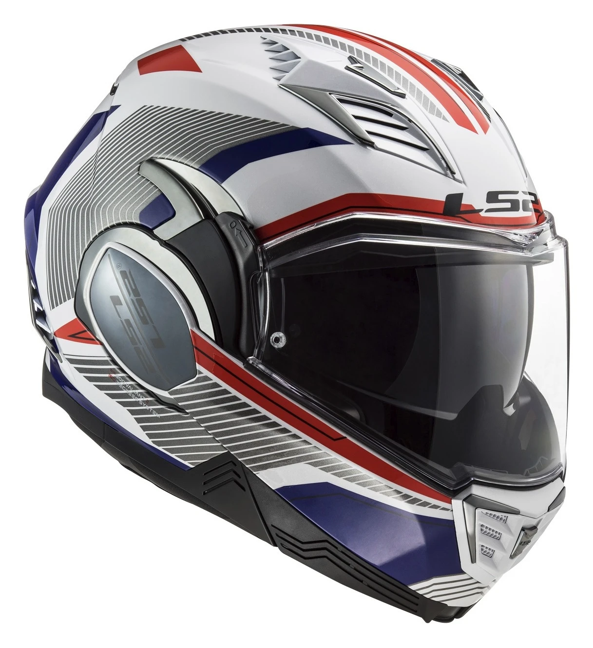 LS2 Helmets LS2 Valiant II Revo Helmet Red/White/Blue / LG [Open Box] - Image 3