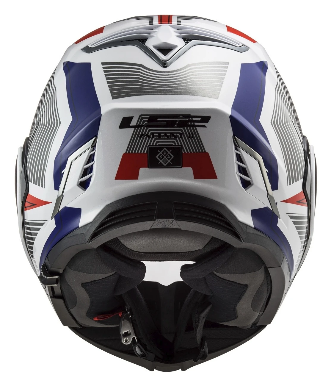 LS2 Helmets LS2 Valiant II Revo Helmet Red/White/Blue / LG [Open Box] - Image 4