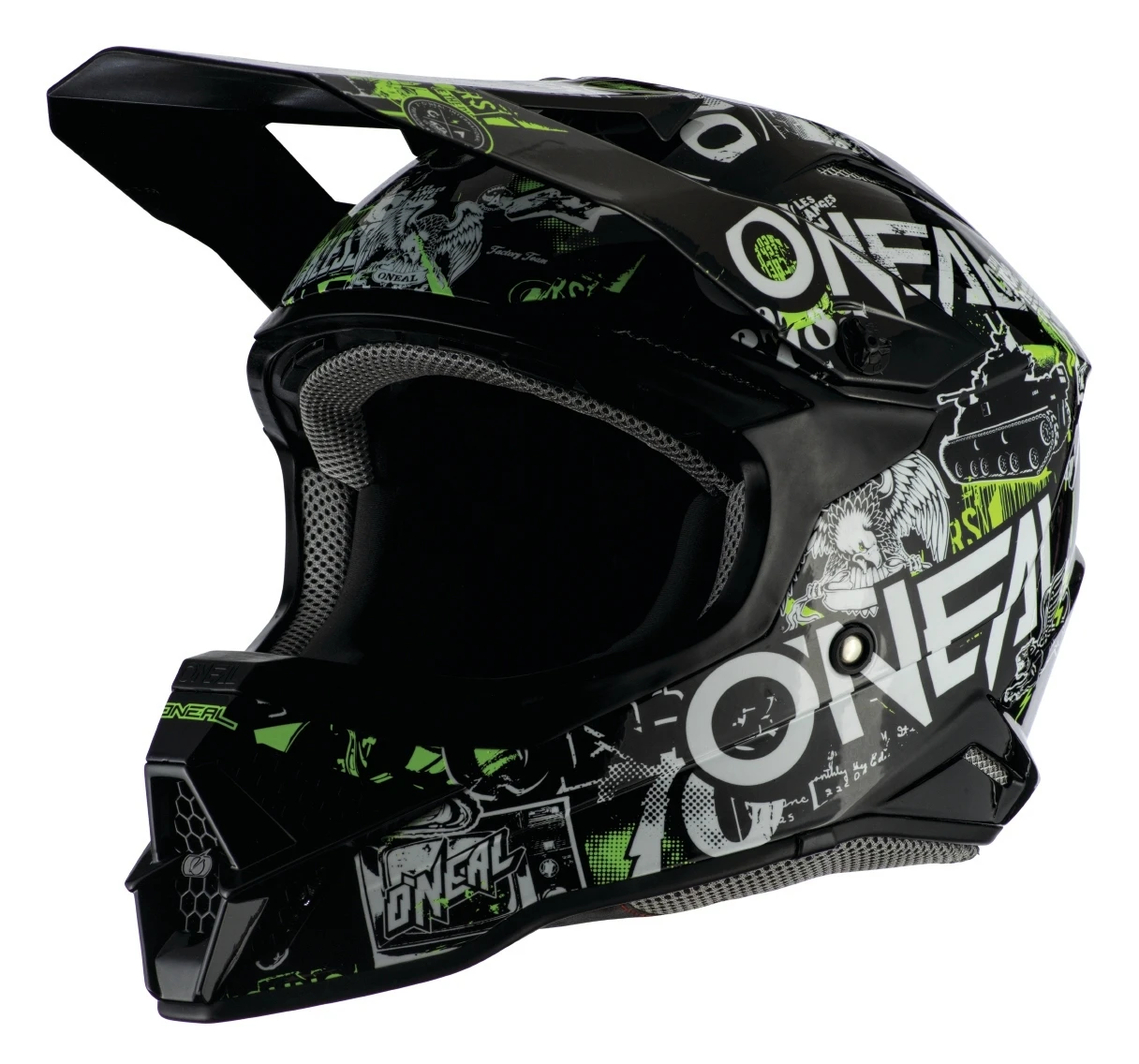 O'Neal 3 Series Attack Helmet Black/Neon Yellow / LG [Open Box]