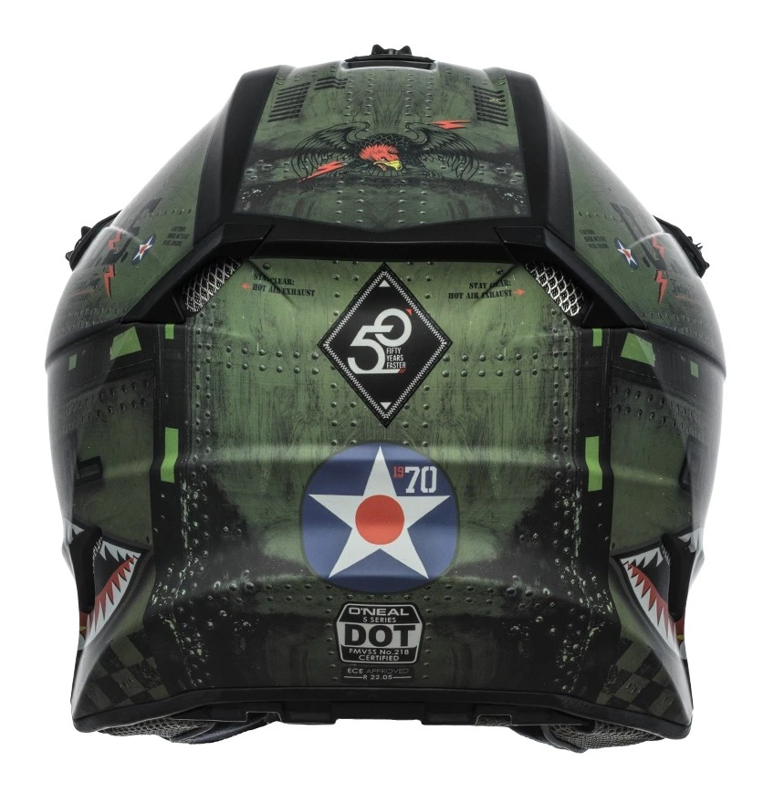 O'Neal 5 Series Warhawk Helmet Black/Green / LG [Open Box] - Image 7