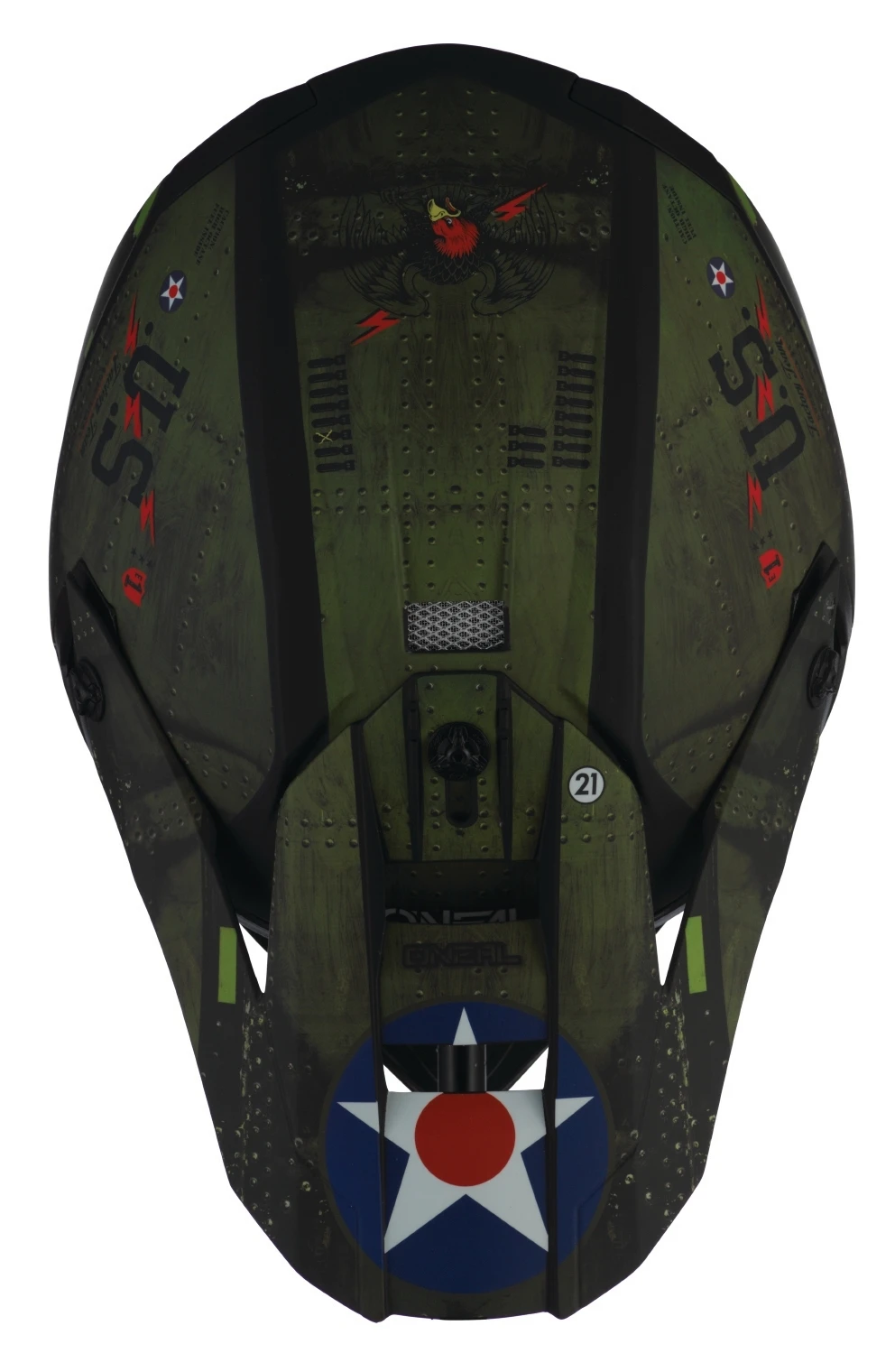 O'Neal 5 Series Warhawk Helmet Black/Green / LG [Open Box] - Image 10