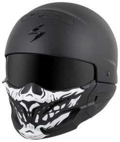 Scorpion EXO Covert Skull Face Mask -NEXX shop scorpion covert skull face mask black white 2