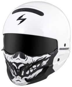 Scorpion EXO Covert Skull Face Mask -NEXX shop scorpion covert skull face mask black white 3
