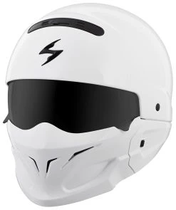 Scorpion EXO Covert White Helmet