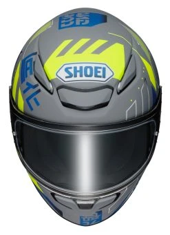 Shoei Helmets Shoei RF-1400 Accolade Helmet -NEXX shop shoei rf1400 accolade helmet grey blue yellow 2