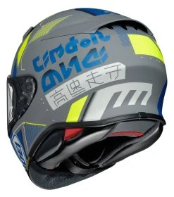 Shoei Helmets Shoei RF-1400 Accolade Helmet -NEXX shop shoei rf1400 accolade helmet grey blue yellow 3
